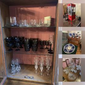 MaxSold Auction: This online auction includes vintage glassware, vintage popcorn machine, power tools, vintage ladies shoes, fine china, kitchenware, crystal decanters, vintage cameras and more!n