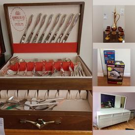 MaxSold Auction: This online auction includes fine china, silver plate, Yamaha electric organ, original art, furniture such as IKEA corner desk, vintage chairs, china cabinet, pine dressers, and media tower, home decor, kitchenware, small appliances, area rugs, power tools, vinyl records and more!