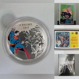 MaxSold Auction: This online auction features coins, banknotes, sports trading cards, DVDs, storage containers, planter pot, special edition Barbie, toys, and much, much more!!