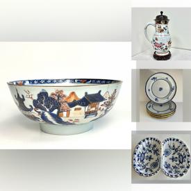 MaxSold Auction: This online auction includes a Chinese Yongzheng milk jug, vintage silver kettle, Yixing teapot, decorative plates, sapphire ring, hanging scroll painting, incense burner, amber glass, blue amber and more!