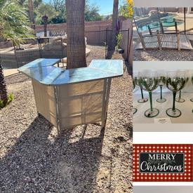 MaxSold Auction: This online auction includes Martha Stewart outdoor table, Coaster chairs, card table, electronics, dog toys, Christmas decor, new party supplies, men’s shoes, small kitchen appliances, iMac computers, laser printers and more!