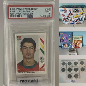 MaxSold Auction: This online auction includes tools, hardware, 2006 Panini Cristiano Ronaldo card and other cards, yoga block, DVDs, Legos and other toys, puzzles, Intellivision games, coins, coin albums, shipping supplies, board games, books and much more!