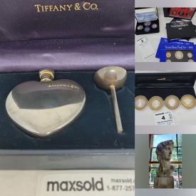 MaxSold Auction: This online auction features proof sets, costume jewelry, watches, snuff bottles, printers, vintage tin noise makers, Toby-style cups, board games, clown figurines, Tiffany style lamp, decanters, pet products, women’s shoes, sports equipment, small kitchen appliances, guitar, Star Wars collectibles, sewing machine, drum set, kids electric vehicles, milk glass, and much more!!