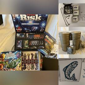 MaxSold Auction: This online auction features office supplies, games, floor puzzles, jewelry, watches, vintage rackets, antique chairs, Indigenous art, art glass, decanter, collector pins, vintage porcelain dolls, and much, much, more!! 