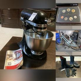 MaxSold Auction: This online auction features coin mint sets, small kitchen appliances, watches, bike, scuba equipment, jewelry, women’s clothing, electric fireplace, power & hand tools, die-cast vehicles, DVDs, vintage bottles,  and much, much, more!!