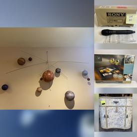 MaxSold Auction: This online auction includes solar system wall mobile, Danby AC, EZ Freeze ice rink kit, furniture such as TV stand and vintage wine storage, photography equipment, and much more!