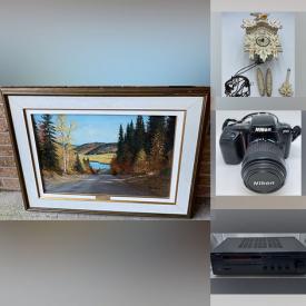 MaxSold Auction: This online auction features cuckoo clock, cookie jar, sewing machines, cameras, stereo components, puzzles, Bunnykins, vinyl records, sports collectibles, duck decoy, cross county skis, vintage toys, power tool, collector plates, clothing, and much, much, more!!