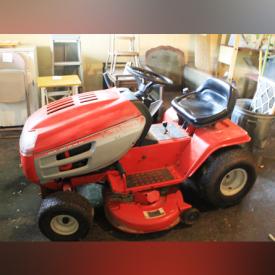 MaxSold Auction: This online auction features riding lawnmower, toys, clothes, hand tools, collectibles, furniture, decor, dishware, kitchenware, garden tools and supplies, glassware, power tools and much more!