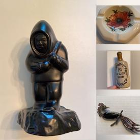 MaxSold Auction: This online auction features gold rings, silver jewelry, soapstone carvings, Bunnykins, art glass, pearl jewelry, religious necklaces, sterling & turquoise jewelry, lamp berger, miniature collection, Moorcraft ashtray, and much, much, more!!