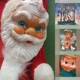 MaxSold Auction: This online auction includes collectable Christmas ornaments, vintage Avon ornaments, holiday linens, folding chairs, kitchenware, fine china, vinyl albums, vintage advertising, dolls, Lego, costume jewelry, crafting kits, stationery, and much, much more!