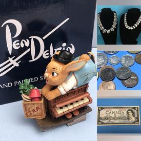 MaxSold Auction: This online auction includes Pendelfin collectibles, Limoges, NIB Wedgwood, sterling silver jewelry, Canadian and international currency, international stamps, vintage cameras, vintage glassware, gate leg table, hardware, dinnerware, record albums, Hot Wheels, and much more!