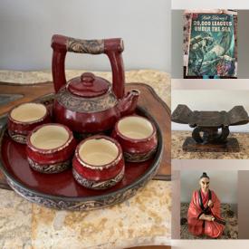 MaxSold Auction: This online auction features A. Santini sculptures, coins, vintage Asian tea set, comics, clay pottery, Asian figurines, iron wine rank, alabaster statues, art pottery, patio furniture, curio cabinets, solar lights, exercise equipment, and much more!!