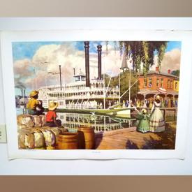 MaxSold Auction: This online auction features artwork such as ship prints, food advertising prints, clyde beatty cole bros circus advertisement, native american prints and much more!