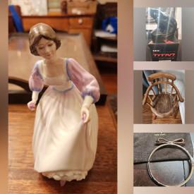 MaxSold Auction: This online auction includes a vintage children’s wheelbarrow, office chair, Royal Doulton figure, jewelry, vintage poles, garden hooks, vintage sleds, CCM hockey stick, toys, books, Royal Worcester and other china, kitchenware, vintage euphonium, seasonal decor, Wii and Nintendo Switch games, silverplate, boat fender, gumball machine, Conair steamer, Scentsy, Tupperware, Dominion ad posters, glassware, decor, Avon items, quilt kits and much more!