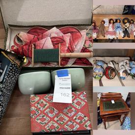 MaxSold Auction: This online auction features Japanese collectibles, collectible teapot, S & P shakers, telescope, Nativity sets, board games, TV, Halloween costumes & decorations, toys, craft supplies, DVDs, video games, Portmeirion pieces, small kitchen appliances, Legos, and much, much, more!!!