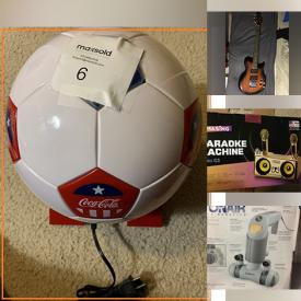 MaxSold Auction: This online auction features digital keyboards, stereo components, electric guitar, TV, desktop computer, area rugs, Star Wars collectibles, karaoke machine, small kitchen appliances, printer, comics, WWE shirts, sports equipment, sports trading cards, vinyl records, DVDs, vintage Nyabinghi drum, and much, much, more!!