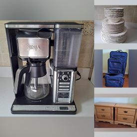 MaxSold Auction: This online auction includes furniture such as wood side tables, sofa, console table and bar height chair, Corningware dish set, luggage, Mastercraft tools, DVDs, electronics, small appliances, and more!