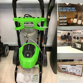 MaxSold Auction: This online auction features powerwasher, BBQ grill, solar lights, garden tools, LED string lights, plant food, exercise equipment, drone, socks, NIB sink, MCM chairs, NIB folding desk, electric fireplace, patio furniture, firepits, NIB chandelier, garden supplies, and much, much, more!!!