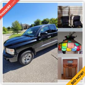 MaxSold Auction: This online auction includes 2008 Dodge Dakota, fine bone china, vintage radios, antique lamps, chandeliers, mid century tea cart, Murano glass, Kenwood receivers, Webcor turntable, Avon collectibles and more!