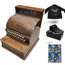 MaxSold Auction: This online auction includes San Francisco Giants memorabilia, Hot Wheels and other toys, leather jackets, Lucky Brand bags, Disney, Pokemon, Grease and other trading cards, wooden knick knacks, oil lamp, vintage National wooden cash register, books, masks, nitrile gloves, DVDs, comic books, Funko Pop figures, shoes and more!