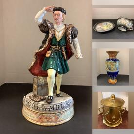MaxSold Auction: This online auction includes Royal Doulton, Aynsley, Coalport, PortMeirion, MCM glassware, cranberry glass, original art, side tables, lamps, and more!