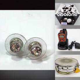 MaxSold Auction: This online auction features binoculars, new makeup, Swarovski earrings, new lab coat, sunglasses, printer, toys, NIB tableware, new camera pouches, hardware, leather jacket, snare drum, bike, vinyl records, sports trading cards,  and much, much, more!!