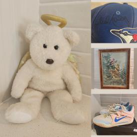 MaxSold Auction: This online auction includes an MCM lamp, Fire King and Pyrex, pottery, amber glassware, decorative plates, seasonal decor, linens, books, clothing, accessories, tools, electronics, Royal Doulton salt and pepper shakers, Murano glass, shoe shining box, VHS, Noritake and other china, magazines, small kitchen appliances and much more!