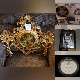 MaxSold Auction: This online auction features toy vehicles, coins, Sadler teapot, depression glass, MCM Milad clock, stamps, TV, starburst clock, vinyl records, Stiffel lamps, microscope, horse brasses, crystal chandeliers, Wade figurines, Asian-style coffee table, antique ink wells, and much, much, more!!!