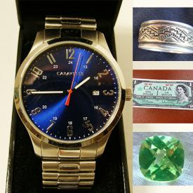 MaxSold Auction: This online auction features oil paintings, watches, costume jewelry, pocket watches, motorcycle apparel, coins, banknotes, antique sterling, stained glass hanging lamp, violin, diamond ring, CZ tennis bracelet, and much, much, more!!!
