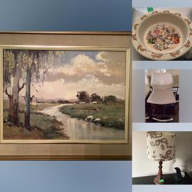 MaxSold Auction: This online auction features original De Villiers art, Bunnykins set, small kitchen appliances, bar stools, area rug, display cabinet, art glass, leather sofas, desk & chair, printer, gaming chair, sleigh bed, toys, teaching materials, and much, much, more!!