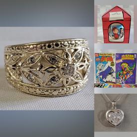 MaxSold Auction: This online auction features sterling silver jewelry, vintage jewelry, gemstone jewelry, sports trading cards, Pokemon cards, vintage toys, comics, vintage magazines, coins, spearhead collection, Asian carved figures, non-sports trading cards, watches, stamps, and much, much, more!!!