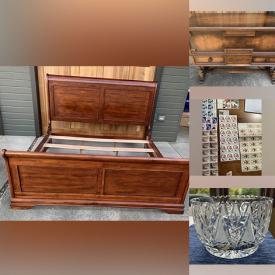 MaxSold Auction: This online auction features map cabinet, cedar hutch, inlay lamp, area rugs, outdoor furniture, camping gear, golf clubs, welding helmets, stamps, tea sets, Tom Clark gnomes, copper molds, and much more!!