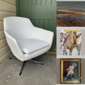 MaxSold Auction: This online auction includes signed original paintings, CBC ephemera, MCM egg style swivel chair, chandeliers, crystal ware, pottery, NIB kitchenware, first edition books, and more!