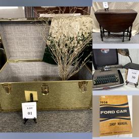 MaxSold Auction: This online auction features vintage pool cues, gaming mats, vintage beer glasses, foreign language records, vintage books, table lamps, Frank Sinatra collectibles, Roseville dish, toys, framed wall art, and much more!