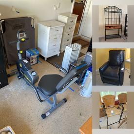 MaxSold Auction: This online auction features  board games, puzzles, home health aids, exercise equipment, camping gear, small kitchen appliances, TVs, office supplies, leather recliner, office desk & chair, sleeper couch, and much more!