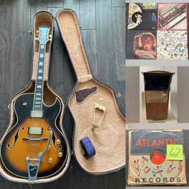 MaxSold Auction: This online auction features electric hollow body guitar, comics, sports equipment, The Beatles collectibles, antique golf clubs, golf collectibles, stamps, music magazines, vinyl records, sports trading cards, DVDs, and much, much, more!!!