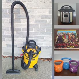 MaxSold Auction: This online auction features NIB small kitchen appliances, pans, roasters, small BBQ grill, wax melts, beauty appliances, kettlebells, shop vac, vinyl records, and much, much, more!!