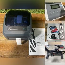 MaxSold Auction: This online auction includes a Life Fitness indoor cycle, shoe covers, CTA tablet kiosk stands, Brother label printers, Zebra printers and more!