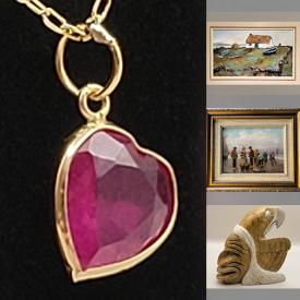 MaxSold Auction: This online auction features original paintings, fine jewellery, Satsuma vases & ginger jar, Limited Edition Print, Germon pottery, cloisonne enamel vase, stone carving, costume jewellery, and much, much, more!!