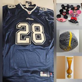 MaxSold Auction: This online auction features fishing gear, sports apparel, perfume bottles, beer tap, stamps, small kitchen appliance, art glass, wrestling figures, cookie jar, Disney collectibles, new soccer balls, vinyl records, Squishmallows, vintage clocks, DVDs, and much more!