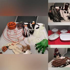 MaxSold Auction: This online auction includes new Halloween decor, Christmas decor, crafting supplies, pottery, IMAX DVDs, fine china, maple corner unit, kitchenware, canning supplies, LP records, and much more!