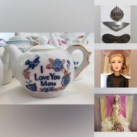 MaxSold Auction: This online auction includes porcelain dolls, vintage Barbie, vintage Barbie clothes, Maplelea dolls and clothing, miniature tea sets, clothing, accessories, ceramic cat decor, books, craft stickers, sewing threads, Lexmark Christmas miniatures and much more!