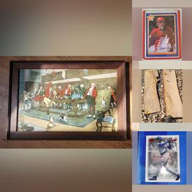 MaxSold Auction: This online auction includes sterling silver jewelry, trading cards such as Fleer, Upper Deck, NHL, NBA and MLB, antique artwork, live edge wood, vintage stamps, gemstone and mineral specimens, and more!