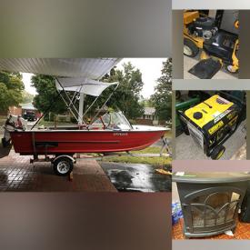 MaxSold Auction: This online auction features boat/motor/trailer, snowblower, mowers, power tools, life jackets, gazebo, yard tools, tub chairs, chest & upright freezers, area rug, pet supplies, generator, electric fireplace, computer desk, jewelry cabinet, Royal Doulton figures, and much, much, more!!