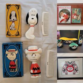 MaxSold Auction: This online auction features wetsuit, art pottery, vintage toys, vintage smoking set, vintage menus, vintage books, framed etching, vintage photos, Herta pottery, Ben Houstie print, Nancy Sweet artwork, vintage pin-up girl collectibles, and much, much, more!!!