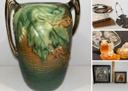 MaxSold Auction: This online auction includes signed art glass, new stemware, signed pottery, sterling silver and 14k gold jewelry, Kosta Boda crystal, home decor and much more!