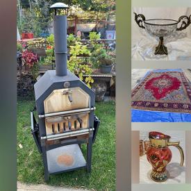 MaxSold Auction: This online auction includes outdoor pizza oven, Samsung Galaxy Tab, 925 silver jewelry, silver plate, small kitchen appliances, children’s toys, LG air conditioner, crystal ware, Persian rug, NIB chandelier, fine china, Christmas lights, vintage tins, board games, footwear, and more!