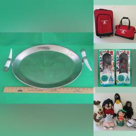 MaxSold Auction: This online auction includes a Walt Disney World luggage set, bags, Lenox decorative plates, Wedgwood serving bowls, Gorham china, Villeroy and Boch decorative plates, Wilton casserole, Zenith dehumidifier, vintage perfume, toiletries, Precious Moments figures, antique shelving sewing spools, bamboo shelf, nightstands, lighting fixtures, linens, First Act guitar, pottery, barware, faucet, HSN scrapbooks, vintage blow mold nativity set, Christmas decor, Xbox game, Lionel trains, chairs, Waterford crystal, exercise equipment and much more!