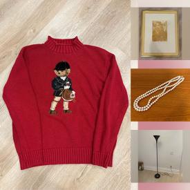 MaxSold Auction: This online auction features vintage Space Age lamps, art glass, outerwear, pearls, vent registers, mohair scarf, and much, much, more!!