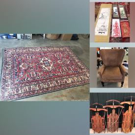 MaxSold Auction: This online auction features TV, mirrors, wall art, shoes & boots, women’s clothing, antique pedestal table, pet products, Hoya lift, wheelchair, sports equipment, costume jewelry, ultra suede armchairs, craft supplies, fabric, area rugs, wall art, antique chairs, gymnastics leotards, vinyl records, power & hand tools, bar refrigerators, printers, planters, vintage sleds, wicker furniture, and much more!!